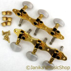 PROFESSIONAL GOLD ACOUSTIC GUITAR MACHINE HEADS SOLID HEAD STOCK